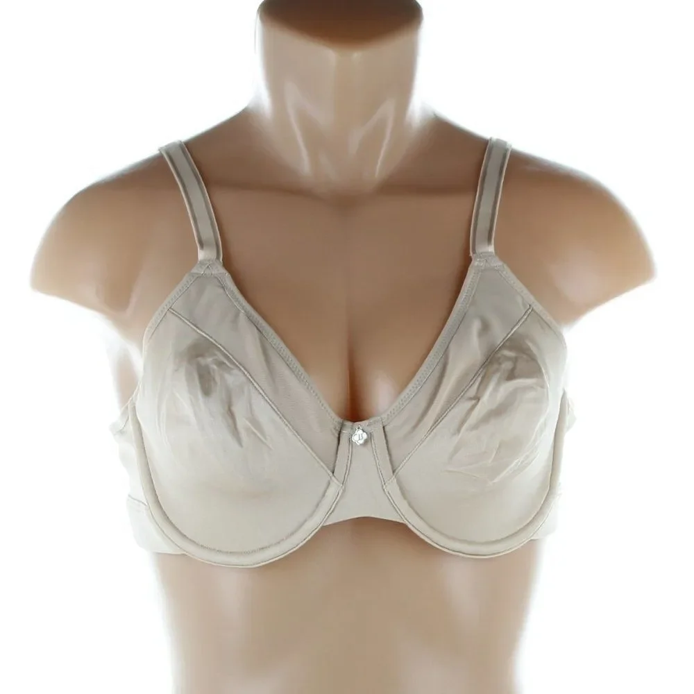 Breezies Classic Beige Underwire Full Coverage Unlined Bra - 38 B - Picture 2 of 10